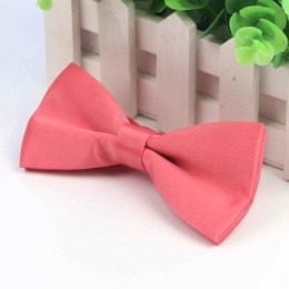 Boys Coral Smooth Matt Satin Bow Tie with Adjustable Strap