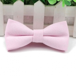 Boys Pastel Pink Cotton Bow Tie with Adjustable Strap