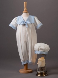 Baby Boys Cotton Romper & Hat - Butler by Millie Grace