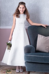 Emmerling White Communion Dress - Style Donna