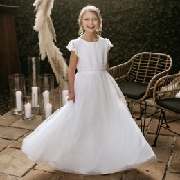 Emmerling Ivory or White Communion Dress - Style Frauke