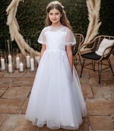 Emmerling Ivory or White Communion Dress - Style Gea