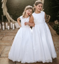 Emmerling Ivory or White Communion Dress - Style Gilda
