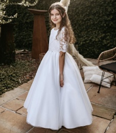 Emmerling Ivory or White Communion Dress - Style Grace