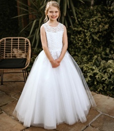 Emmerling Ivory or White Communion Dress - Style Gustava