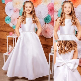 Emmerling White Mikado Communion Dress - Style Hetti