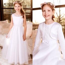 Emmerling White Sparkle Communion Dress & Bolero - Style Hiltrud & Sandy