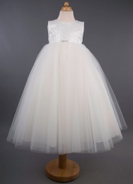 Girls Sequin Bodice Tulle Dress - Kate by Busy B's Bridals