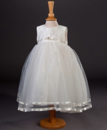 Girls Brooch, Lace & Organza Dress - Maddie by Millie Grace