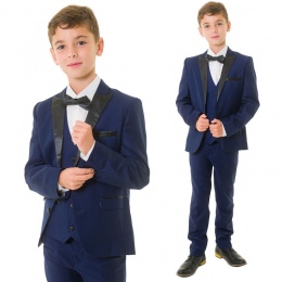 Milano Mayfair Boys Navy 5 Piece Tuxedo Suit