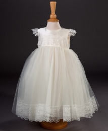 Girls Lace & Tulle Christening Dress - Minnie by Millie Grace