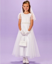 White Spot Holy Communion Dress - Laura P135 by Peridot