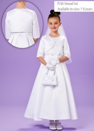 White Holy Communion Dress with Bolero - Sinead & Betsey by Peridot