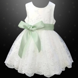 sage green flower girl dress