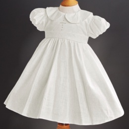 Baby Girls Ivory Cross Cotton Christening Dress