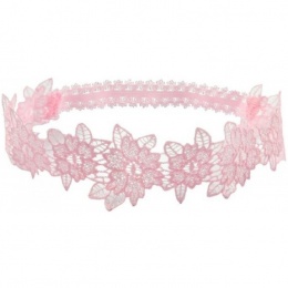 Baby Girls Pink Flower Lace Headband