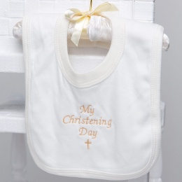 Ivory Cotton My Christening Day Bib