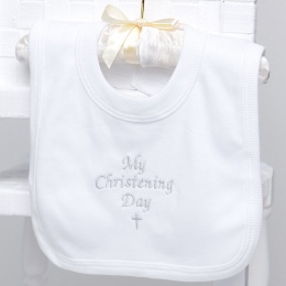 White Cotton My Christening Day Bib