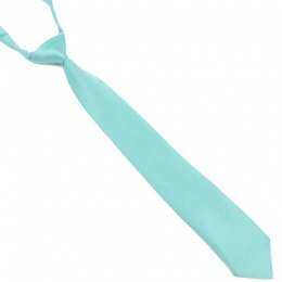 Boys Aqua Silk Effect Adjustable Skinny Tie