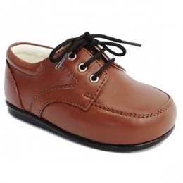 Boys Brown Tan Matt Formal Lace Up Shoes