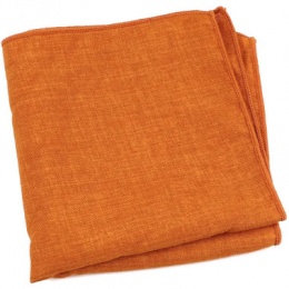 Boys Burnt Orange Textured Cotton Pocket Square Handkerchief