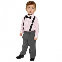 Buy GET MORE Boys ShirtBib Pants Outfits Kids Cotton Gentleman Tuxedo  Bowtie TopTrousers Suits 612 MONTH at Amazonin