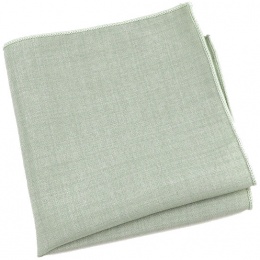 Boys Sage Green Cotton Pocket Square Handkerchief