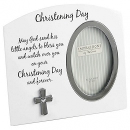 Christening Photo Frame with Prayer Gift