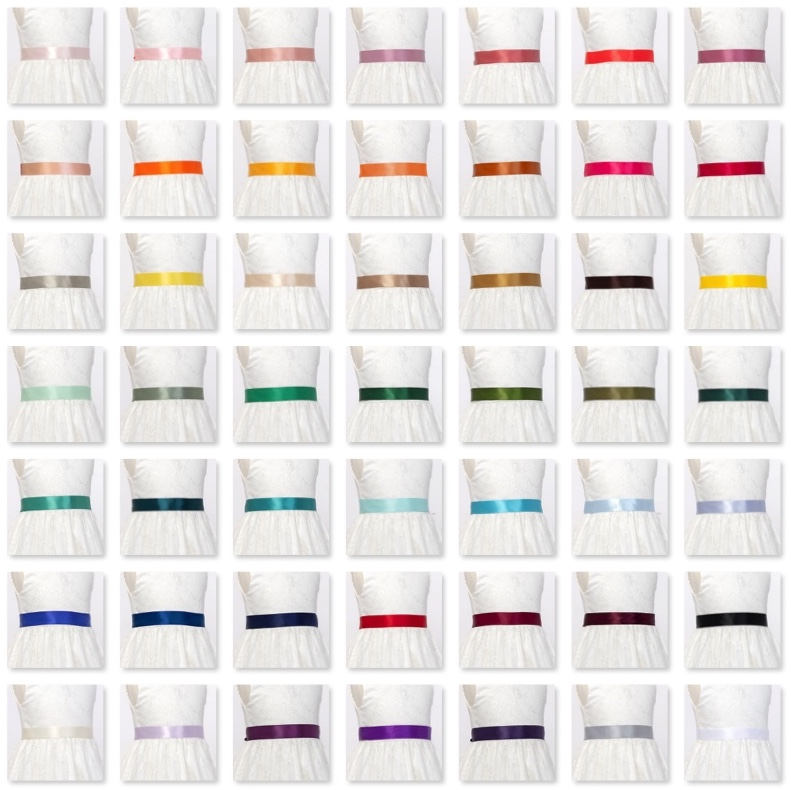 Satin Sash Colour Swatches