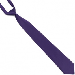 Boys Dark Purple Silk Effect Adjustable Skinny Tie