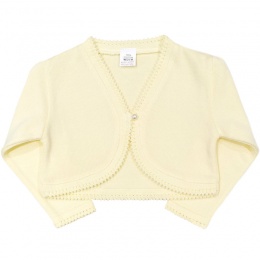 Girls Lemon 100% Cotton Long Sleeved Bolero