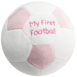 My First Football Pink Baby Soft Rattle Toy Gift