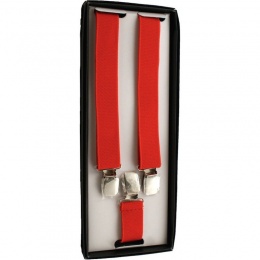 Boys Red Adjustable Braces + Gift Box