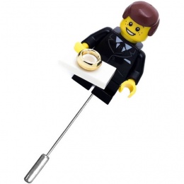 Ring Bearer Minifigure Buttonhole Lapel Pin