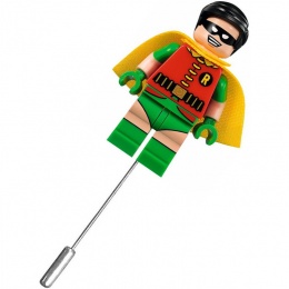 Robin Superhero Minifigure Buttonhole Lapel Pin