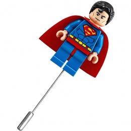 Superman Superhero Minifigure Buttonhole Lapel Pin