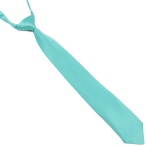Boys Turquoise Silk Effect Adjustable Skinny Tie